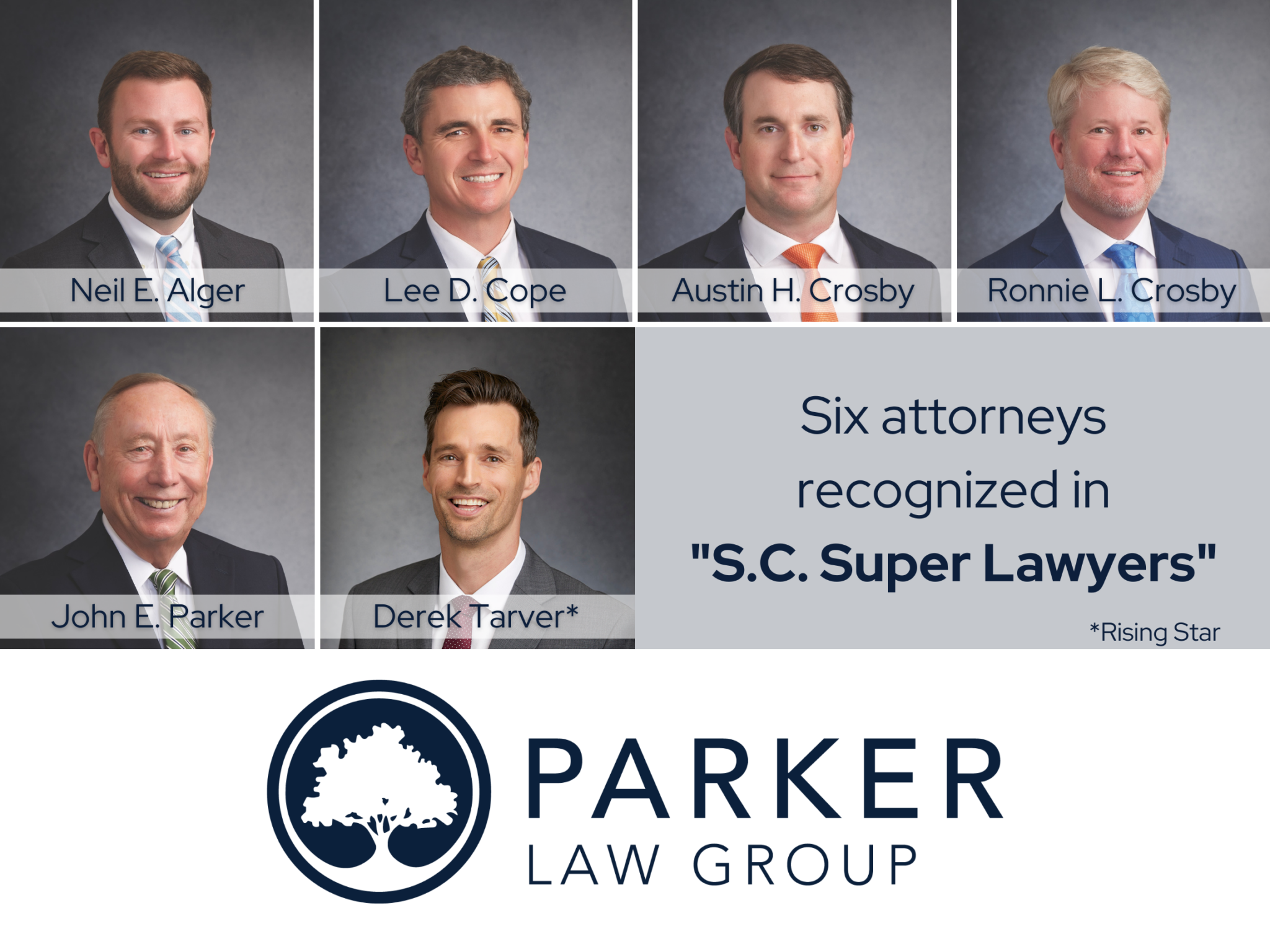 S.C. Super Lawyers recognizes six Parker Law Group attorneys for 2024